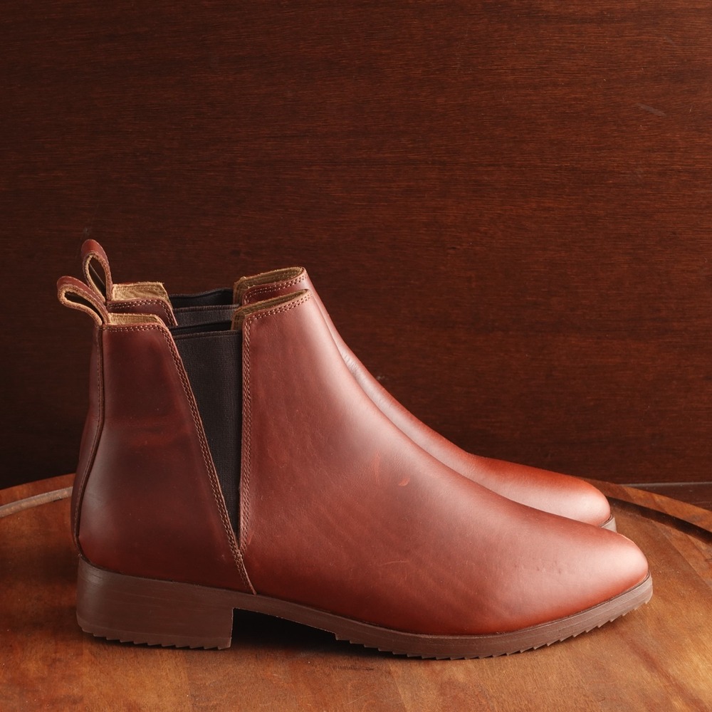 Nisolo Booties WMS SZ 9.5 Brown Everyday Chelsea Leather Casual Coastal Cowgirl